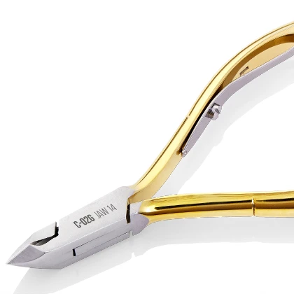 NGHIA High Quality Professional Cuticle Nippers N-02G Stainless Steel Gold Finished Sharp & Durable for Manicure & Nail Care