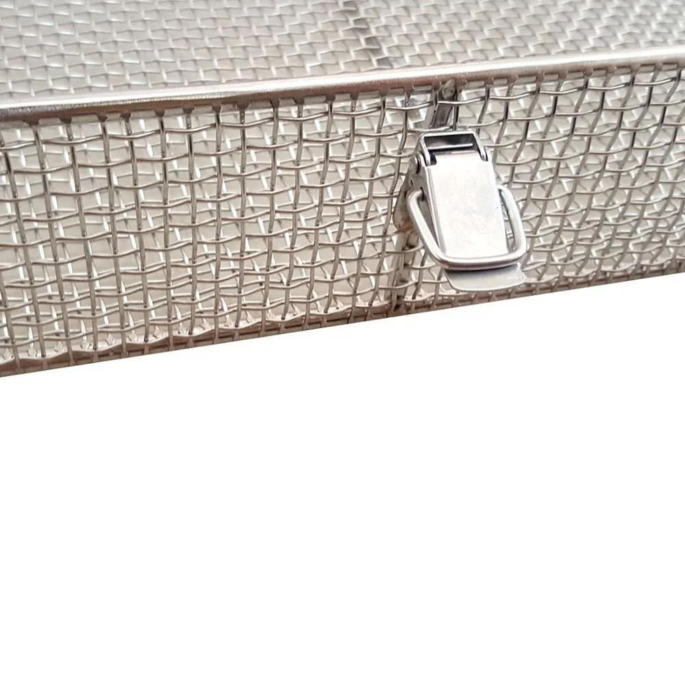 custom permanent stainless steel perforated fine wire mesh kitchen cooking round  basket