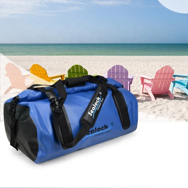 500D PVC 30L 45L 60L Durable Duffel Pack for Water Sports Waterproof Bag