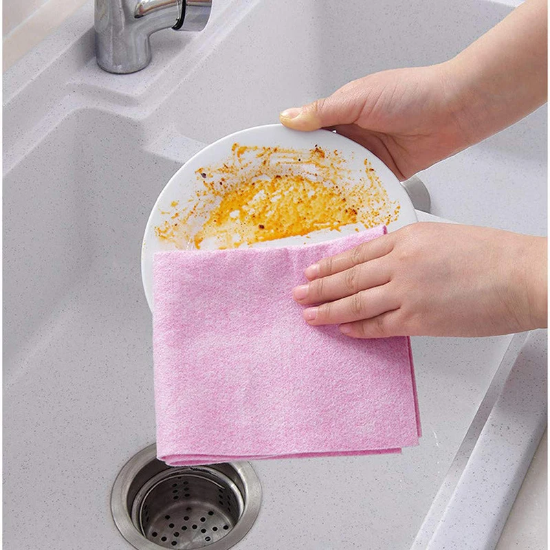 Soft Lint-Free Coconut Shell Washing Towel Cleaning Cloth Not Contaminated Oil,Coconut Shell Rag Kitchen Thick Absorbent