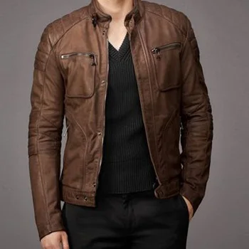 
Mens Stylish Real Leather Jacket For Gents  (50045706300)