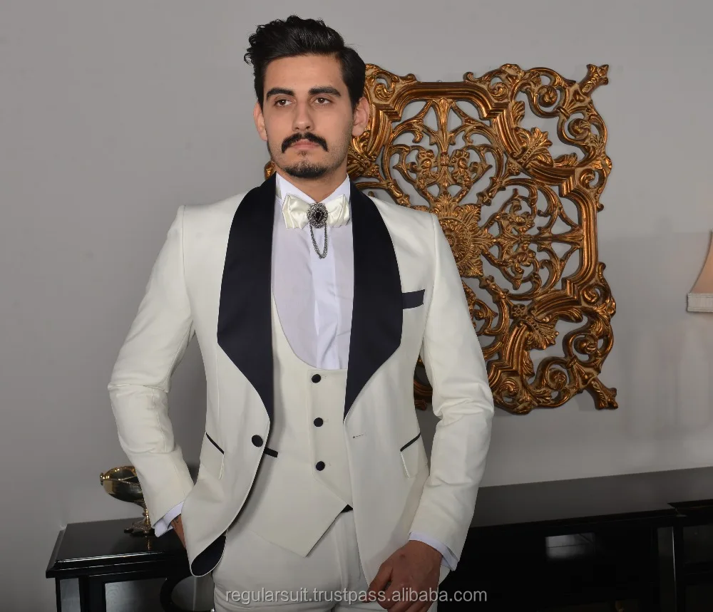 2018 Best Tuxedo White Wedding Suit