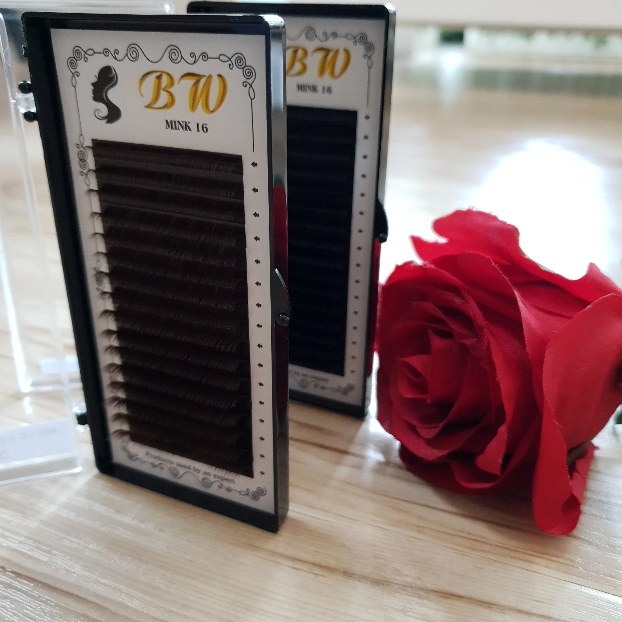 
OEM jauntysky factory in Vietnam L CC DD curl super black fiber premium faux mink eyelash extensions 