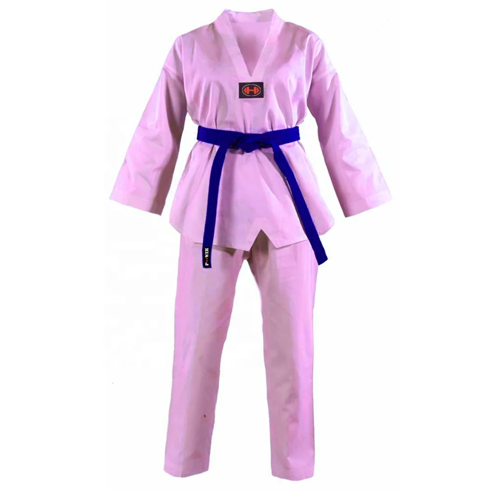 
New Adult Women Cotton Polyester Martial Arts Uniform | Custom Taekwondo Training Wear GI For Ladies 