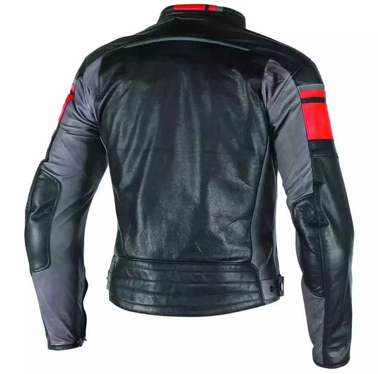 2024 new style black jack 100% Genuine leather motorbike  jacket