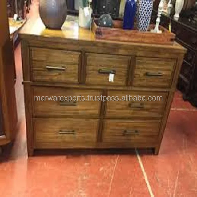 Antique Reclaimed furniture Industrial & vintage Home furniture iron wooden 2 door 3 drawer Living room Storage Cabinet