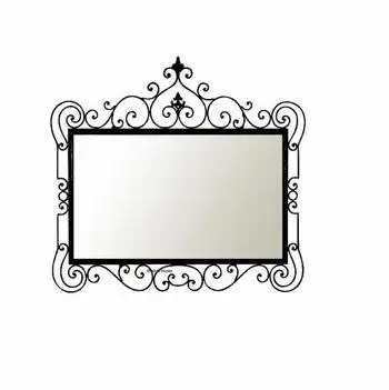 SIMPLE WROUGHT IRON  WALL MIRROR METAL HOME DECORATIVE WALL MIRROR MODERN DESIGN DECOR MIRROR