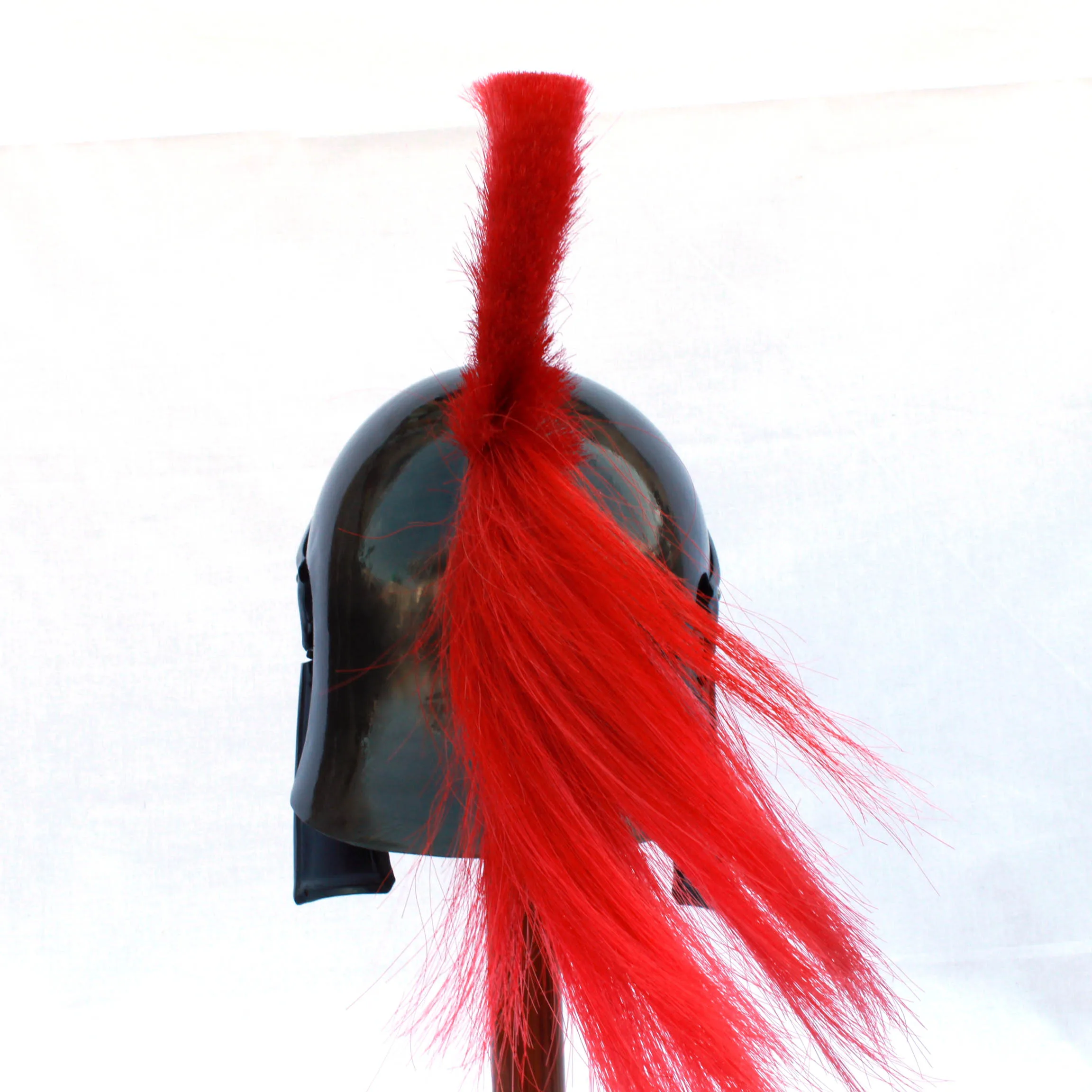 High Quality Selling Medieval War Ancient Black Dark Roman Helmet with Red Plume SAIWH930