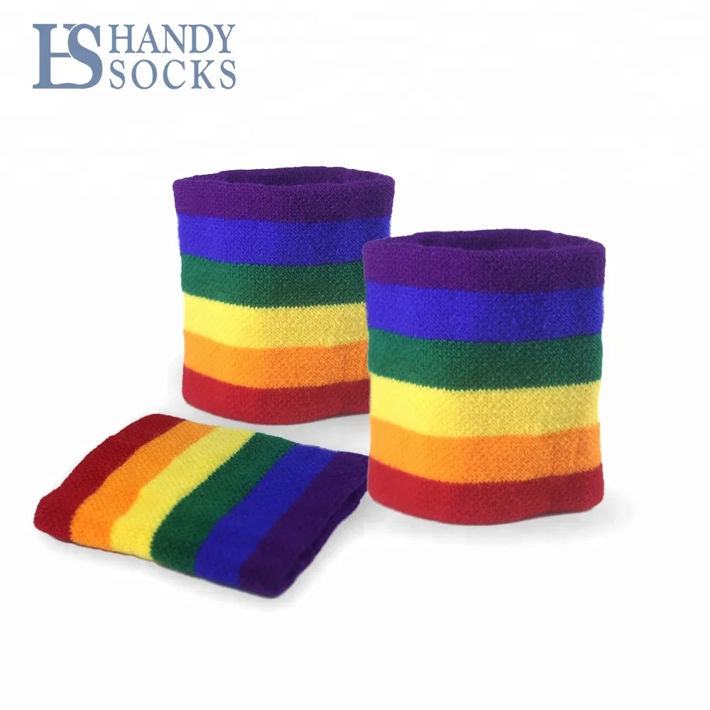 Table tennis badminton cotton basketball squash golf bowling running sport gym rainbow compression towel wristbands sweatbands