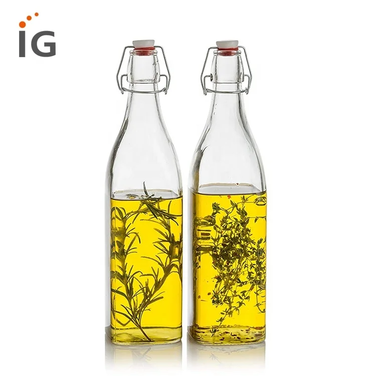 Amber Glass Swing Flip Top Bottles 500 ml