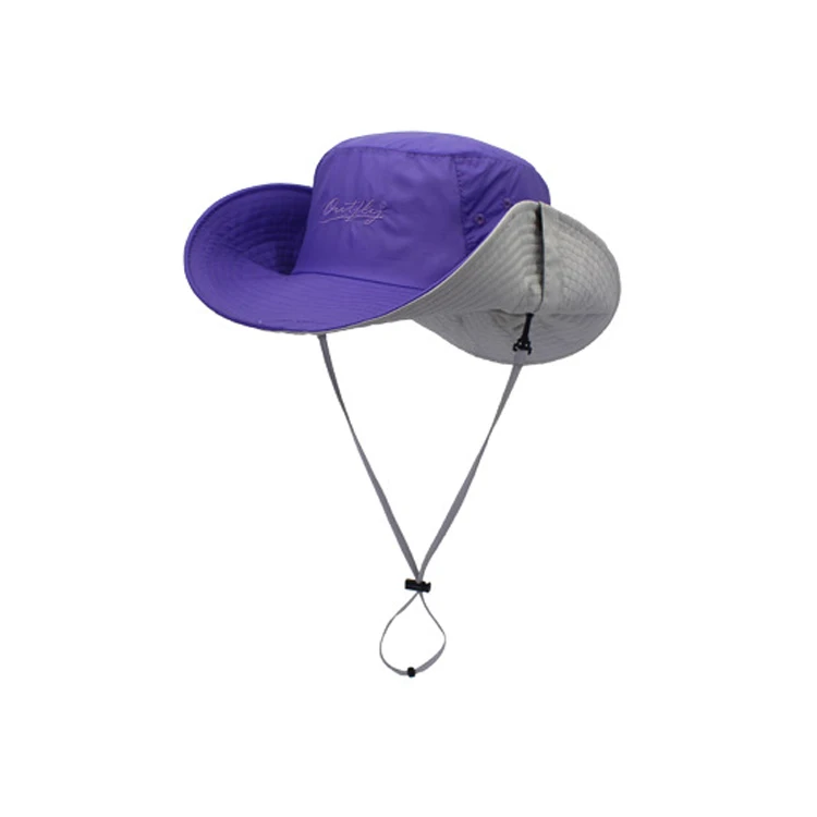 Оптовая продажа женская панама фиолетового цвета из 100% полиэстера на заказ