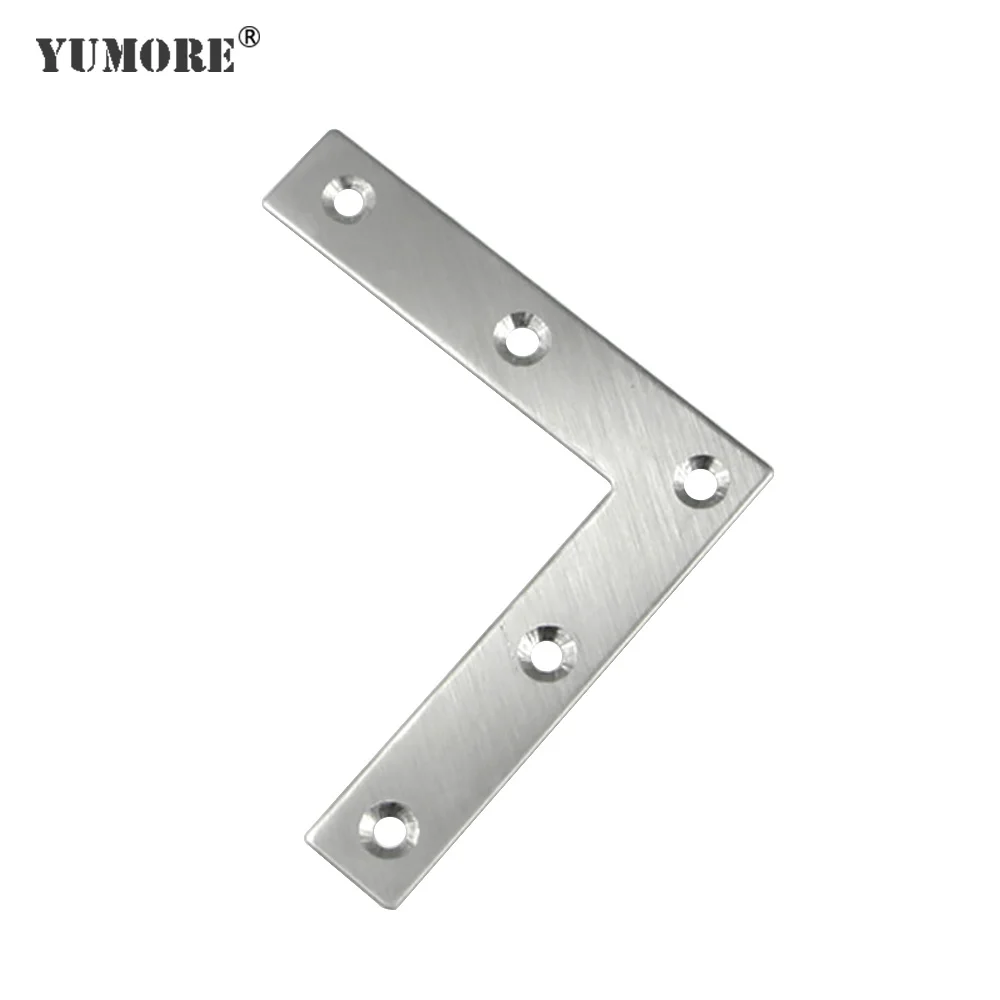 Fashion heavy duty iron stainless steel two holes wall stands structural angled table leg L brackets