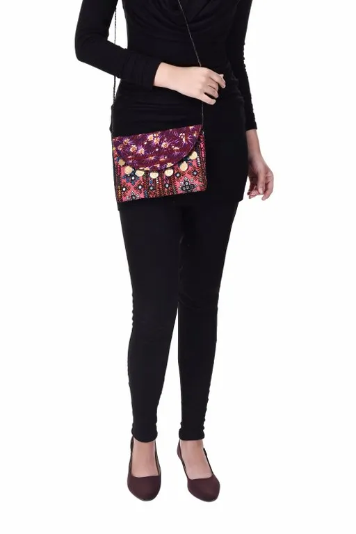 Handmade indian hand bag embroidered mirror work ladies sling bags women handbags