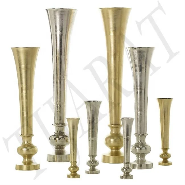 NEW LARGE SIZE METAL FLOWER VASE / FLOOR VASE TALL LUXURY ALUMINIUM VASE FOR WEDDING DECORATION HOTELS AND RESTAURANTS