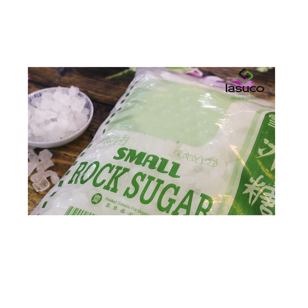 White Small Rock Candy Sugar siz 1-4cm Natural Sugar LASUCO Manufacturer OEM Food Ingredients