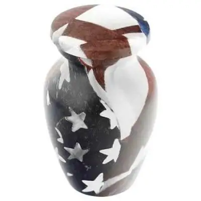 Классические похоронные урны для кремации домашних питомцев с американским флагом в стиле погребания металлические латунные/алюминиевые