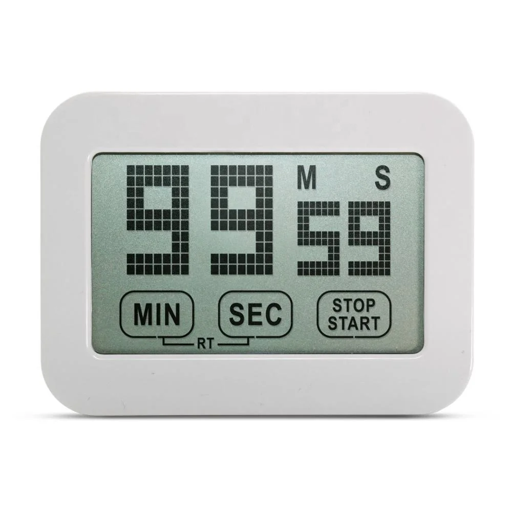 Touch Screen Scrolling Digit Timer with Stand and Fridge Magnet