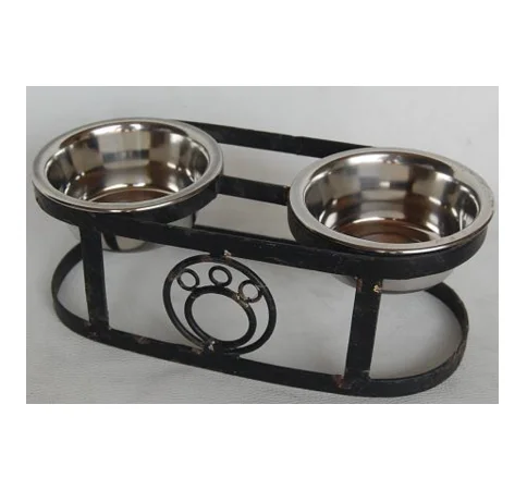 Classic Stainless Steel  bowl set with adjustable Stand for dogs  Design Cheap Wholesale for Hotel Restaurant Home Metal Bowls