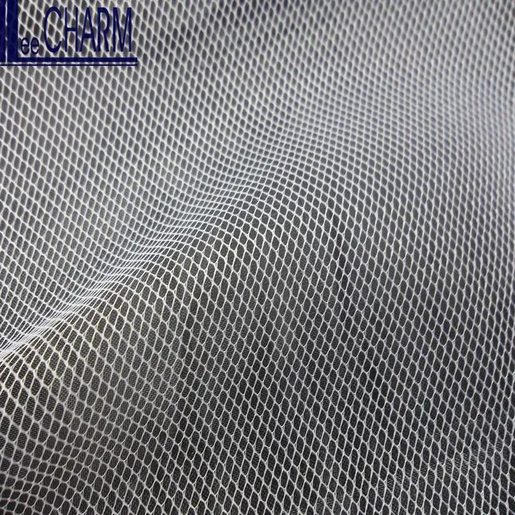 LCY098 100% Nylon Wedding Decoration Tulle Mesh Roll Stiff Fabric