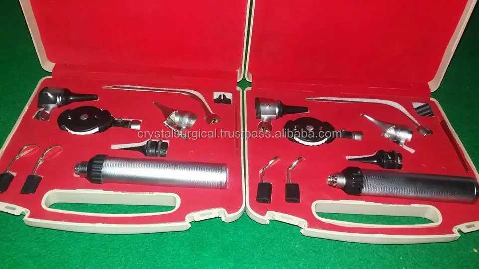 Ear Nose Throat Diagnostic Set, Diagnostic Set Ophthalmoscope Otoscope , Veterinary Otoscope