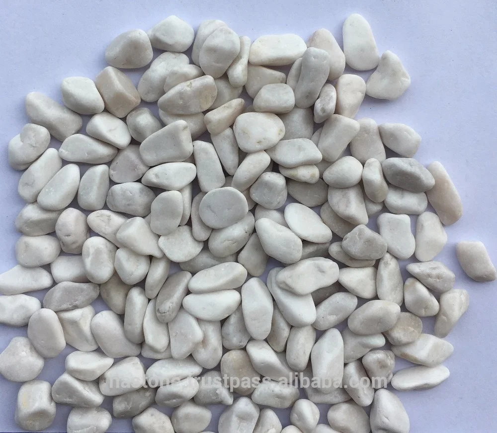 MILKY WHITE TUMBLED PEBBLE MARBLE STONE
