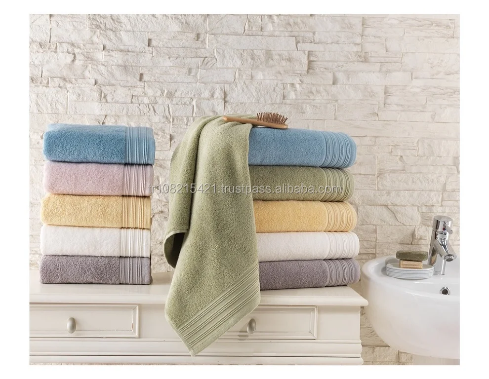 Cotton Terry Bath Towels Combed Cotton Soft Absorbent Pure Natural Sustainable Ecological