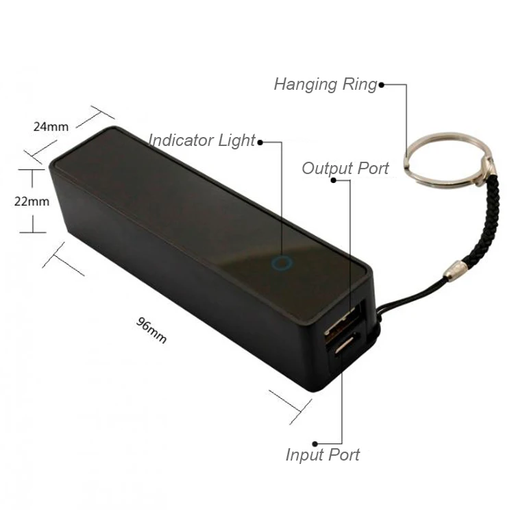 wholesale promotion gifts ultra mini cheap colorful power banks with logo and keychain power bank portable charger for phones