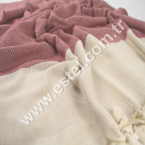 Estel Diamond Super Soft Pink Natural Color Plush Fleece Throw Blanket Modern Bedding Durable Rug Plain Style for Decorative Use