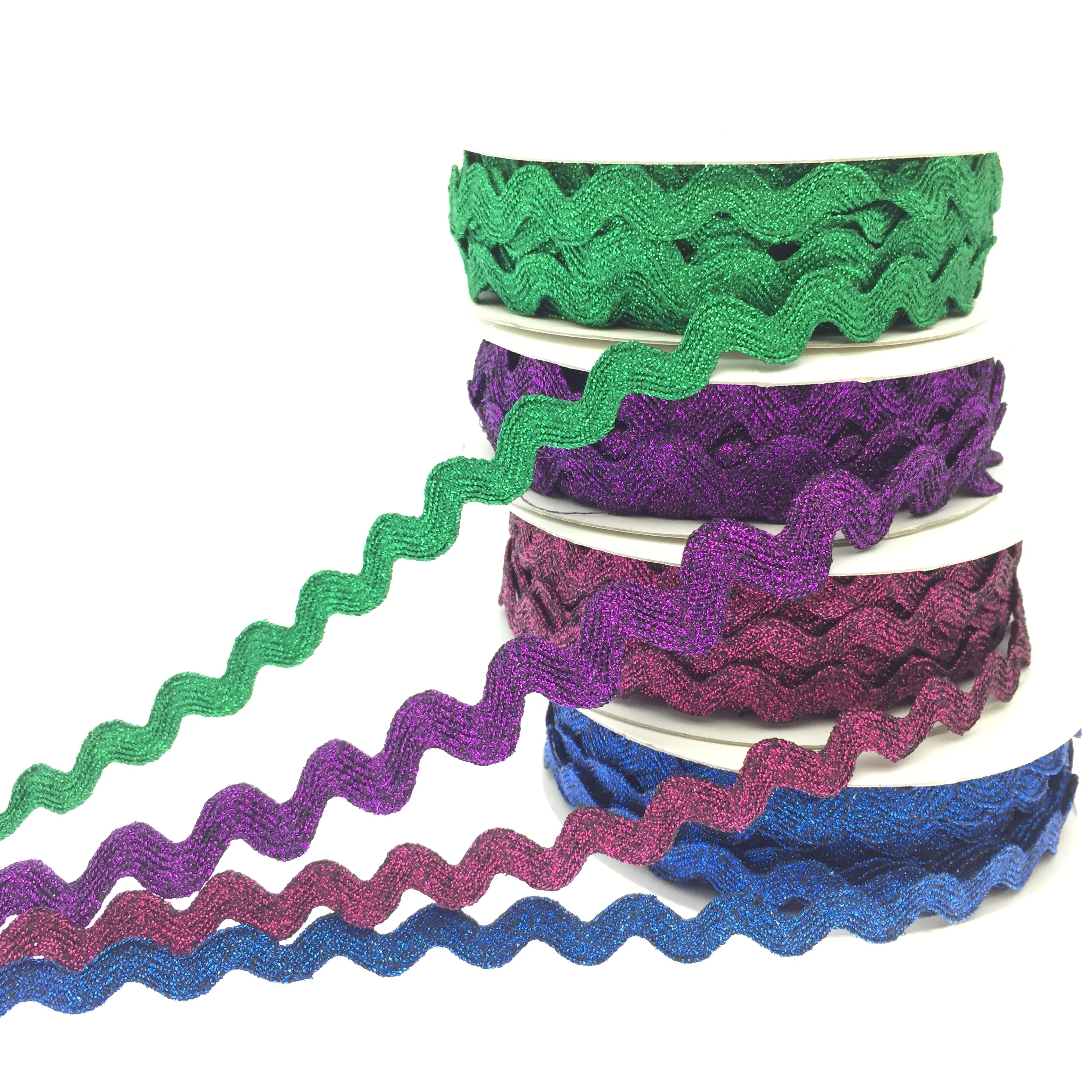 Complacent shinny metallic Ric-Rac ribbon ric rac lace ric rac trim for garment accessories decorative