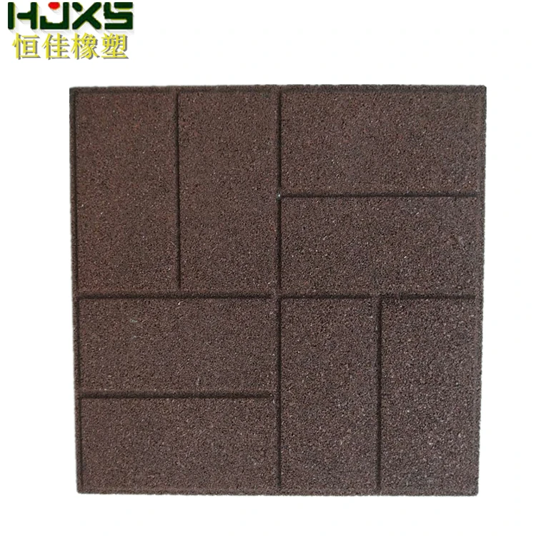 Eco-Friendly Garden Pavers Recycled Rubber Square Stepping Stones