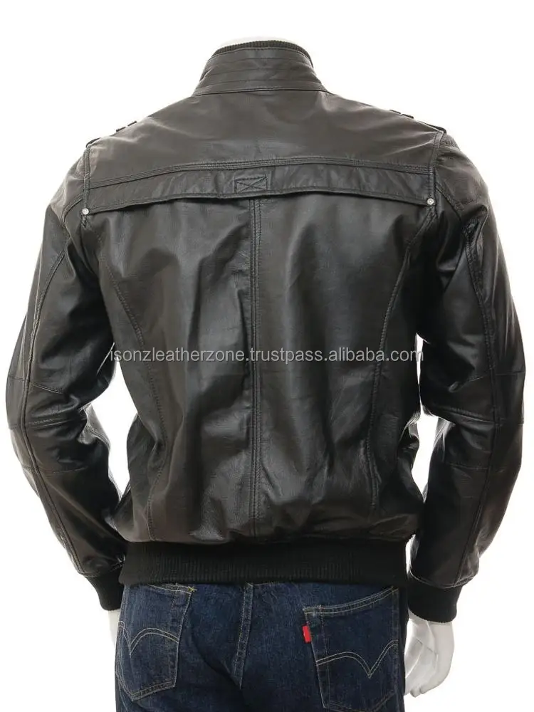 Retro Motorcycle Leather Jacket Mens Leather Jacket Men Leather Bomber Jacket