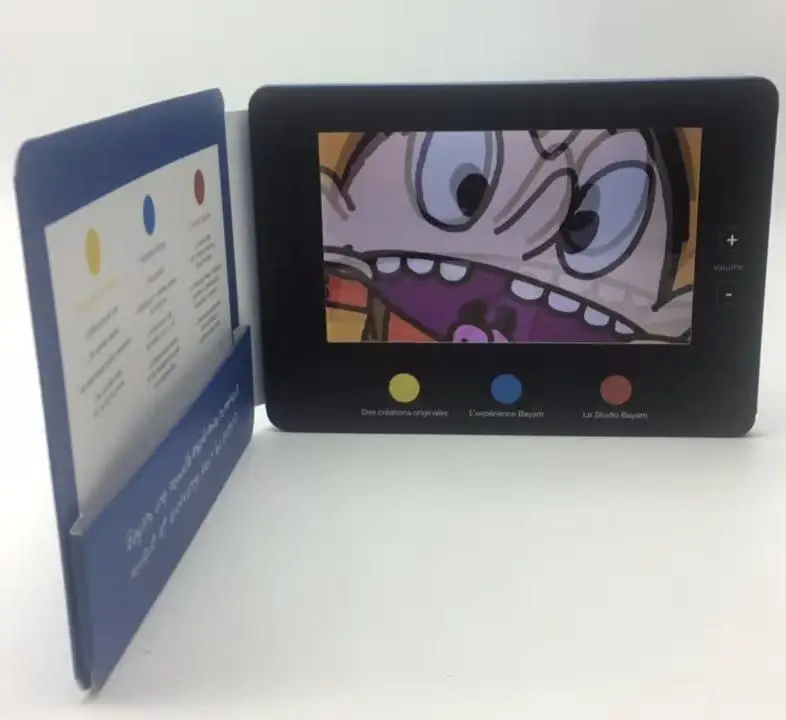 2021Newest Video Mailer Postcard with Pocket Function 9inch HD Screen Video Magazine Leaflet Brochure Unique Video Promotion