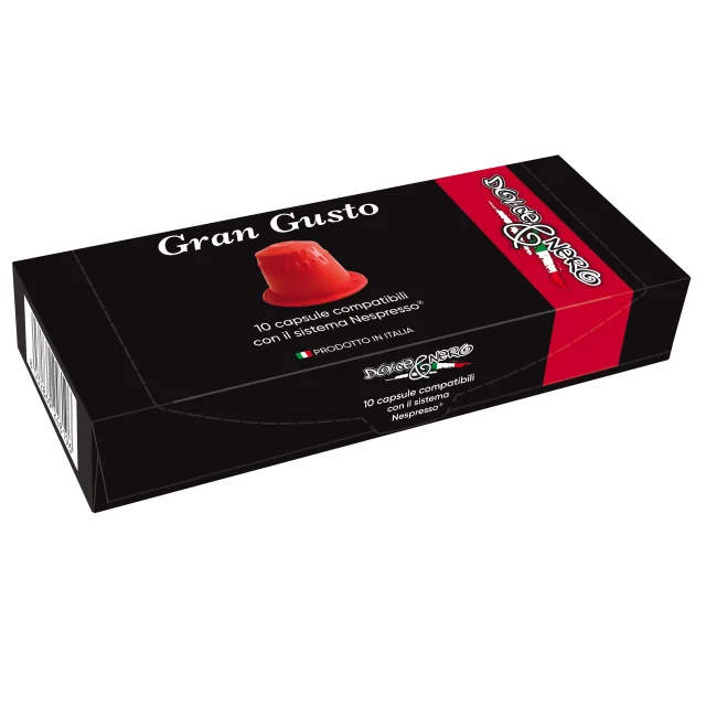
ITALIAN COFFEE 10 CAPSULES - COMPATIBLE NESPRESSO CAPSULES GRAN GUSTO 