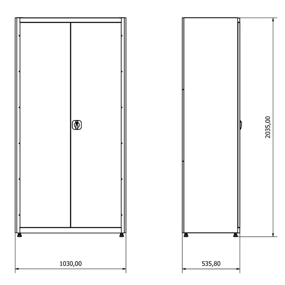 High Quality Steel Workshop Drawer Cabinet with Doors For Industrial Usage With Hinged Doors Heavy Duty