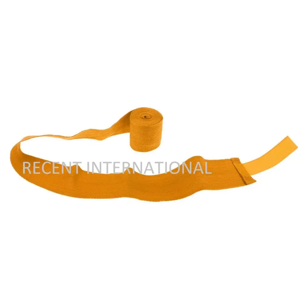 Boxing hand wrap Custom Semi Elastic Mexican style yellow Boxing Hand Wraps