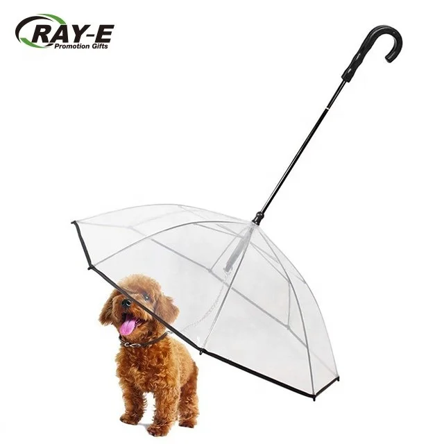 Waterproof Pet Umbrella Dog Transparent Raincoat With Leash Umbrella Stand Dog Umbrella For Dog Use
