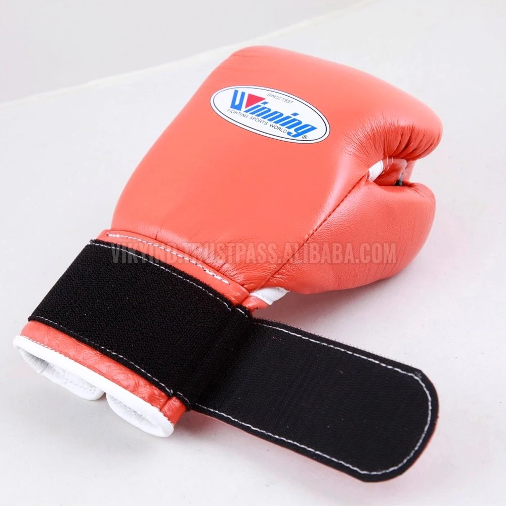 Winning Hook and loop High Quality Boxing Gloves Genuine leather Boxing Gloves Fitness gloves