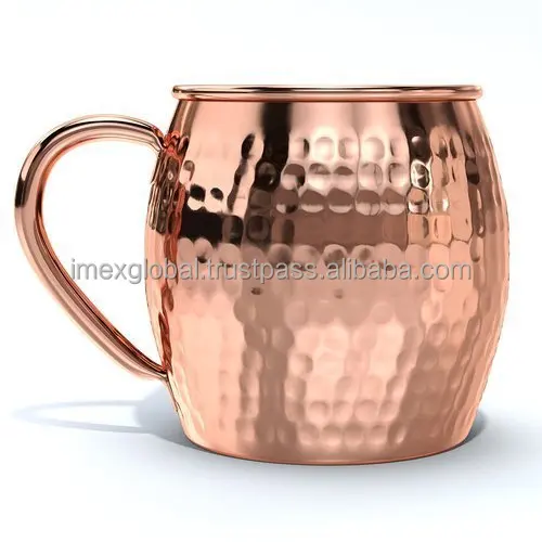 PURE SOLID COPPER MUG FOR MOSCOW MULE HIGH QUALITY AND  BEST MANUFACTURING IN CHEAP PRICE METAL  MUG FOR HOME AND HOTEL