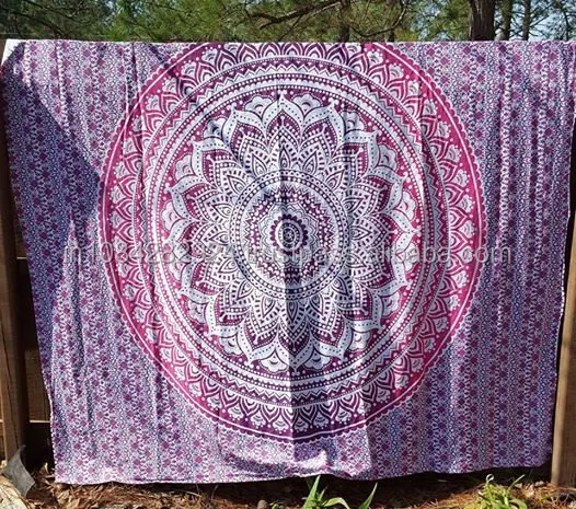 New Mandala Tapestry - Boho Beach Blanket Yoga Mat Festival Sheet Wall Hanging