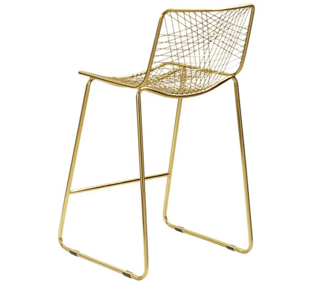 24 inch Brass Metal iron High Bar Stool Chair