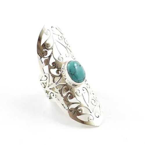 Three stone 925 sterling silver ring tibetan turquoise handmade top quality spring summer fashion gemstone wholesale rings