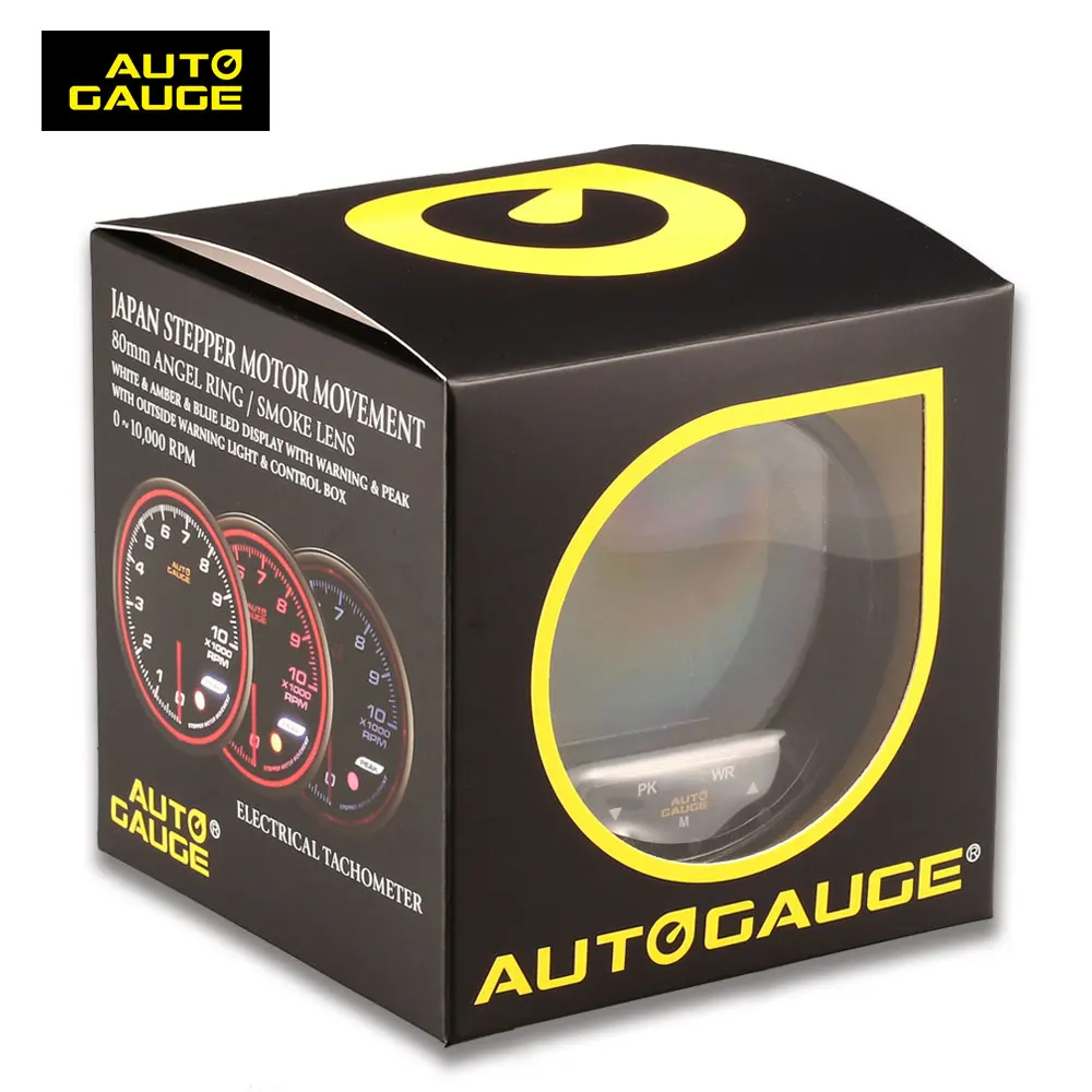 Grandeur Black Surface LCD Screen Auto Dashboard Fuel Press Gauge