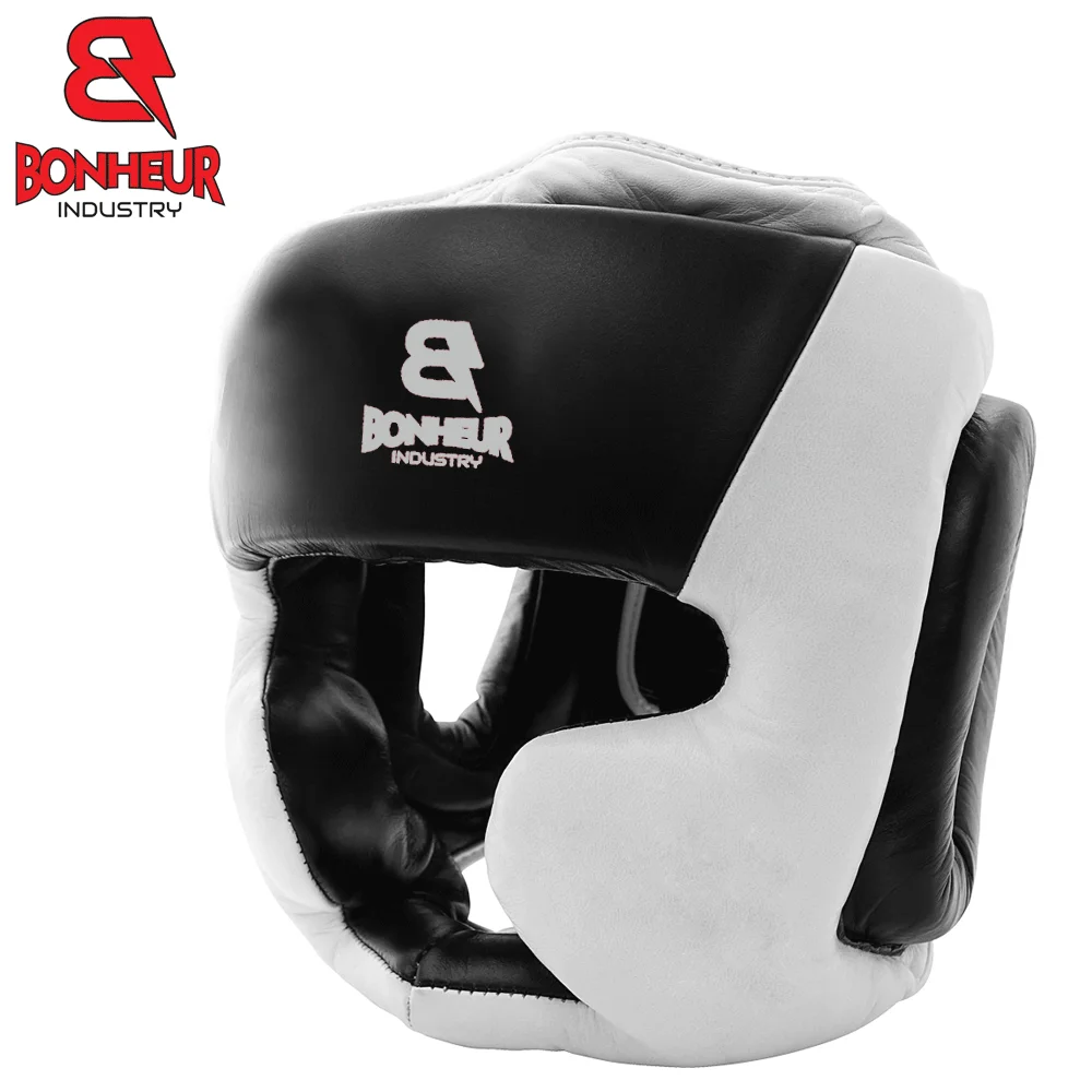 Headguard for Boxing, MMA Training Head Guard with Removable Face Grill Cheeks Ear Mouth Protection Headgear for Muay Thai