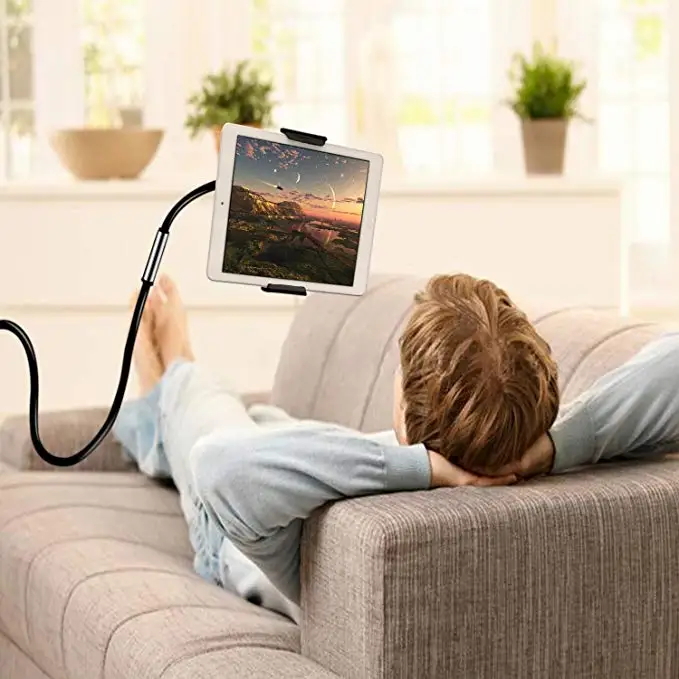 
Licheers Universal double adjustable Lazy Arm Long Arm Flexible Mobile Phone Tablet Holder Mount Desktop Clip 