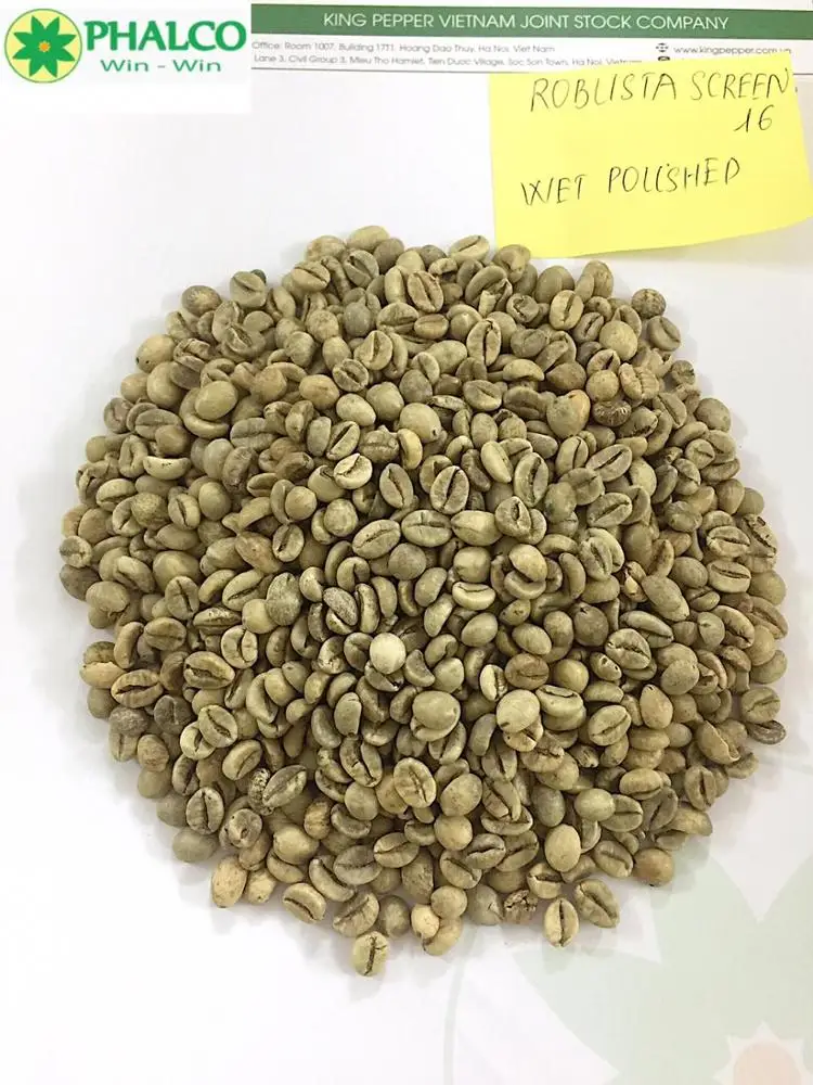  Кофейные Зеленые зерна 100% Robusta S13/S16/S18 0084974565715