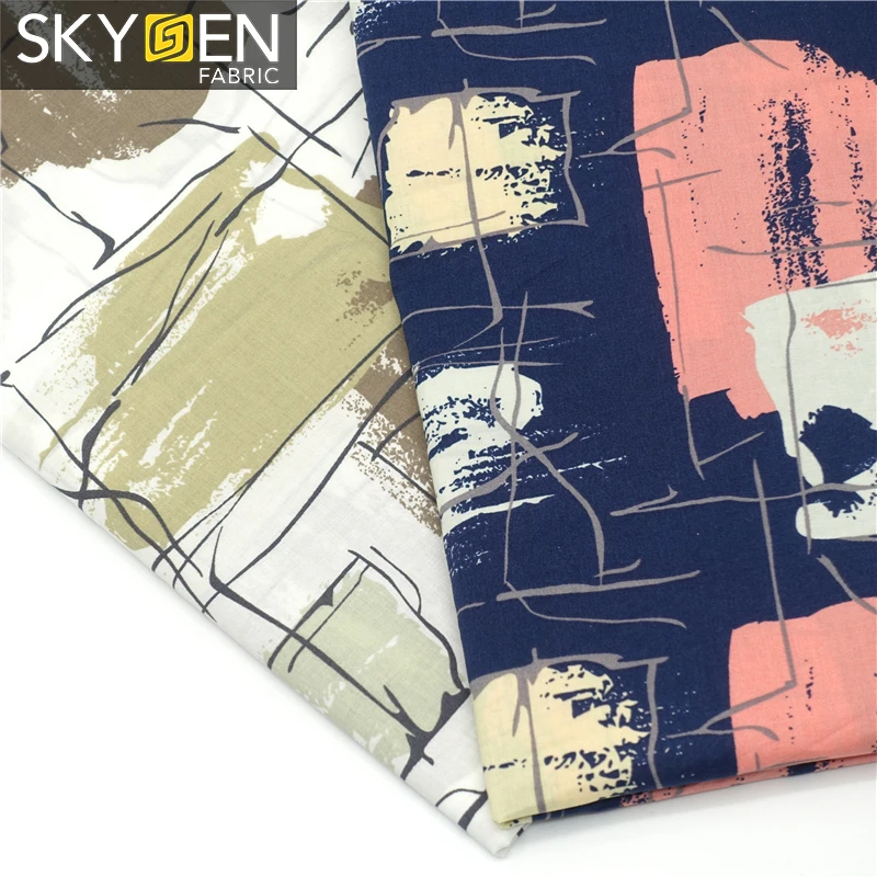 Skygen silky 100 cotton philippines indonesian fabric, shirting dress customised fabric printing