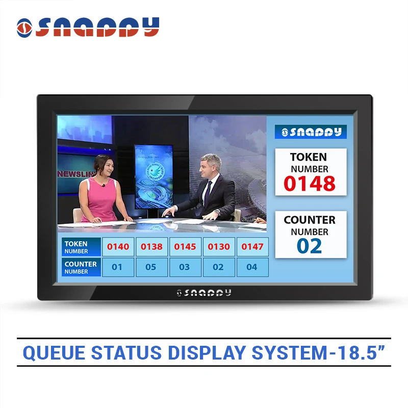 Snappy Queue Status Display System  -  18.5 inch Build-in WiFi  Queue Management System
