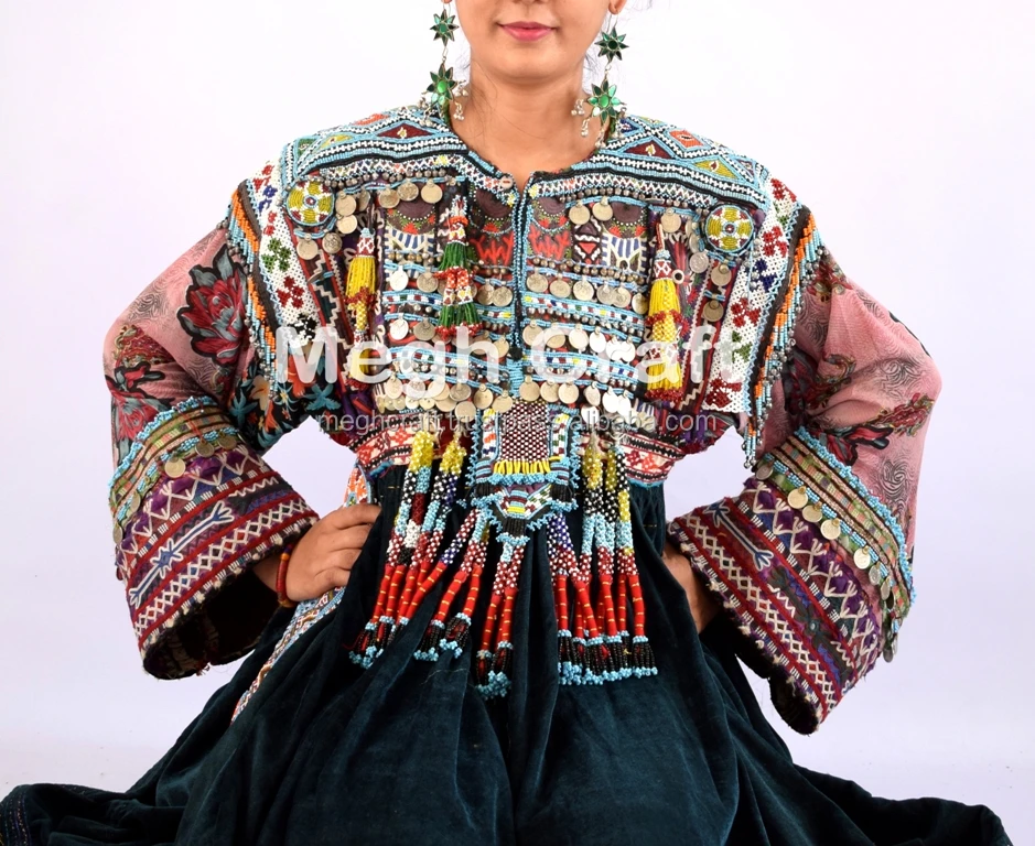 
Afghan ethnic tribal dress -Tribal Banjara Kuchi Dress -Afghan kuchi ethnic dress 