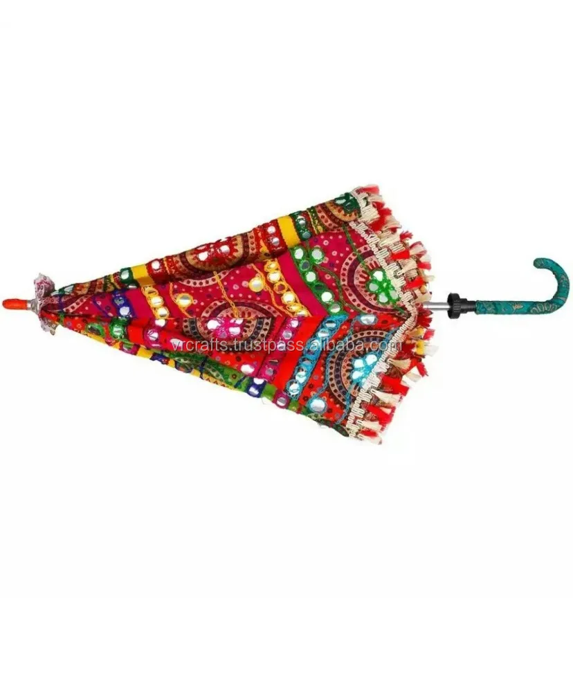 Decorative Rajasthani Hand Embroidery Wedding ParasoI Umbrella