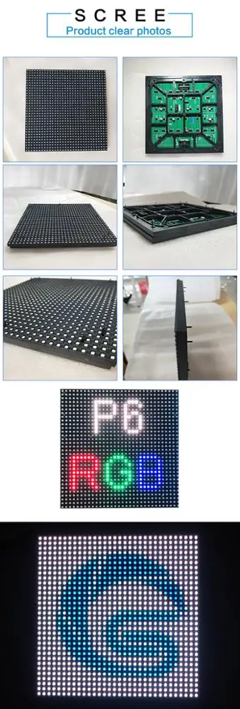 Scree wholesaler price outdoor 192*192mm P6 SMD led modules front service led panel